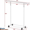 image:imageSimple Houseware Standard Rod Garment Clothing Rack SilverWhite