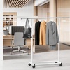 image:imageSimple Houseware Standard Rod Garment Clothing Rack SilverWhite
