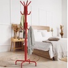 image:imageSimple Houseware Standing CoatHat Hanger Organizer Rack 12 Hooks BronzeRed