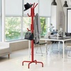image:imageSimple Houseware Standing CoatHat Hanger Organizer Rack 12 Hooks BronzeRed