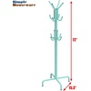 image:imageSimple Houseware Standing CoatHat Hanger Organizer Rack 12 Hooks BronzeTurquoise