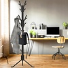 image:imageSimple Houseware Standing CoatHat Hanger Tree Shaped Rack 18 Hooks BlackBlack