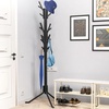 image:imageSimple Houseware Standing CoatHat Hanger Tree Shaped Rack 18 Hooks BlackBlack