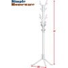 image:imageSimple Houseware Standing CoatHat Hanger Tree Shaped Rack 18 Hooks BlackWhite