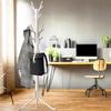 image:imageSimple Houseware Standing CoatHat Hanger Tree Shaped Rack 18 Hooks BlackWhite