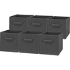 image:imageSimple Houseware 11Inch Foldable Cube Storage Bins Geometric Gray 6PackDark Grey