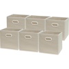 image:imageSimple Houseware 11Inch Foldable Cube Storage Bins with Handles GrayBeige