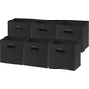 image:imageSimple Houseware 11Inch Foldable Cube Storage Bins with Handles GrayBlack