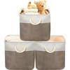 image:imageSimple Houseware 13 x 13 Large Fabric Storage Cubes 3 Pack BlueBrown