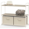 image:imageSimple Houseware 3Tier Closet Storage with 2 Drawers GreyBeige