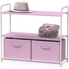 image:imageSimple Houseware 3Tier Closet Storage with 2 Drawers GreyPink