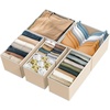 image:imageSimple Houseware Foldable Drawer Organizer Stocking Bin Set of 12 GrayBeige