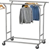image:imageSimple Houseware Heavy Duty Double Rail Clothing Garment Rack ChromeChrome
