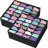 image:imageSimple Houseware Sock Drawer Organizer 3 Pack GrayBlack