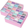 image:imageSimple Houseware Sock Drawer Organizer 3 Pack GrayPink