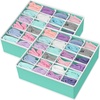 image:imageSimple Houseware Sock Drawer Organizer 3 Pack GrayTurquoise
