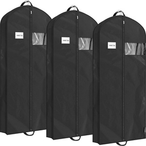 image:imageSimple Houseware 60 Travel Garment Bag 4 Gusset Lightweight Gray 3 Pack60Inch  3Pack  Black