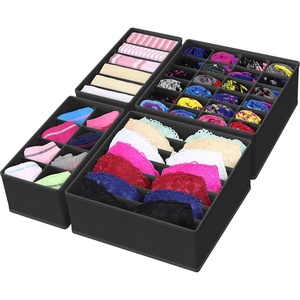 image:imageSimple Houseware Closet Underwear Organizer Drawer Divider Assorted 7 pcsBlack