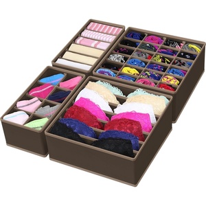 image:imageSimple Houseware Closet Underwear Organizer Drawer Divider Assorted 7 pcsBrown