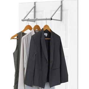 image:imageSimple Houseware Over the Door Clothes Hanging Rod SilverSilver