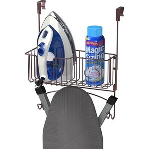 image:imageSimple Houseware OverTheDoorWallMount Ironing Board Holder ChromeBronze
