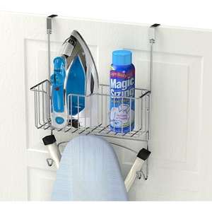 image:imageSimple Houseware OverTheDoorWallMount Ironing Board Holder ChromeChrome