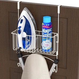image:imageSimple Houseware OverTheDoorWallMount Ironing Board Holder ChromeWhite
