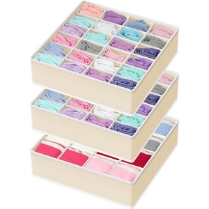image:imageSimple Houseware Sock Drawer Organizer 3 Pack GrayBeige