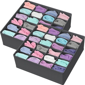 image:imageSimple Houseware Sock Drawer Organizer 3 Pack GrayDark Gray