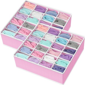 image:imageSimple Houseware Sock Drawer Organizer 3 Pack GrayPink