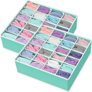 image:imageSimple Houseware Sock Drawer Organizer 3 Pack GrayTurquoise