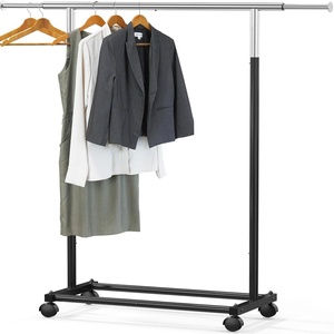 image:imageSimple Houseware Standard Rod Garment Clothing Rack SilverBlack