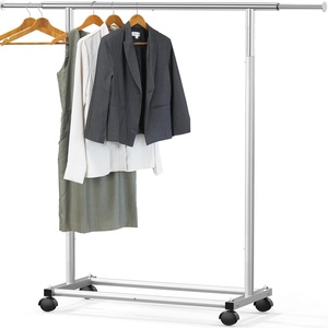 image:imageSimple Houseware Standard Rod Garment Clothing Rack SilverSilver