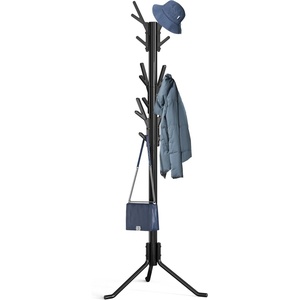 image:imageSimple Houseware Standing CoatHat Hanger Tree Shaped Rack 18 Hooks BlackBlack