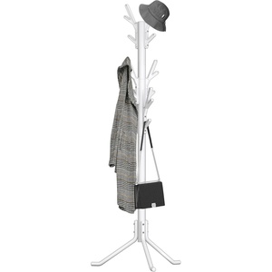 image:imageSimple Houseware Standing CoatHat Hanger Tree Shaped Rack 18 Hooks BlackWhite