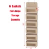image:imageSimple Houseware 4 Clear Window Pocket Over Door Hanging Organizer GrayBeige