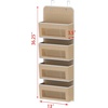 image:imageSimple Houseware 4 Clear Window Pocket Over Door Hanging Organizer GrayBeige