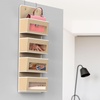 image:imageSimple Houseware 4 Clear Window Pocket Over Door Hanging Organizer GrayBeige