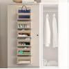image:imageSimple Houseware 4 Clear Window Pocket Over Door Hanging Organizer GrayBeige
