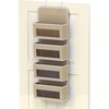 image:imageSimple Houseware 4 Clear Window Pocket Over Door Hanging Organizer GrayBeige
