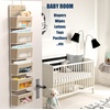 image:imageSimple Houseware 4 Clear Window Pocket Over Door Hanging Organizer GrayBeige