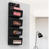 image:imageSimple Houseware 4 Clear Window Pocket Over Door Hanging Organizer GrayBlack