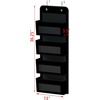 image:imageSimple Houseware 4 Clear Window Pocket Over Door Hanging Organizer GrayBlack