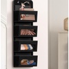 image:imageSimple Houseware 4 Clear Window Pocket Over Door Hanging Organizer GrayBlack