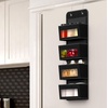 image:imageSimple Houseware 4 Clear Window Pocket Over Door Hanging Organizer GrayBlack