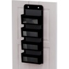 image:imageSimple Houseware 4 Clear Window Pocket Over Door Hanging Organizer GrayBlack