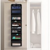 image:imageSimple Houseware 4 Clear Window Pocket Over Door Hanging Organizer GrayBlack