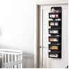 image:imageSimple Houseware 4 Clear Window Pocket Over Door Hanging Organizer GrayBlack