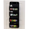 image:imageSimple Houseware 4 Clear Window Pocket Over Door Hanging Organizer GrayBlack