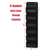 image:imageSimple Houseware 4 Clear Window Pocket Over Door Hanging Organizer GrayBlack